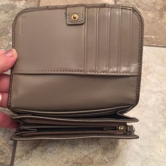 Coach Taupe Shimmer Wallet - Picture 3 of 3